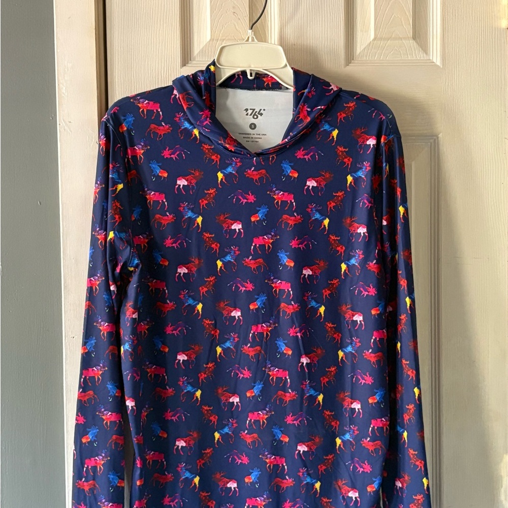 Men's 1776 Blue Patterned Polo Shirt